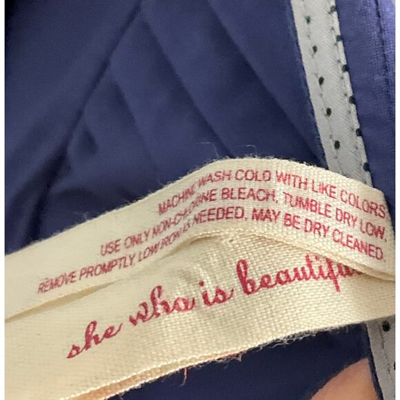 MAEVE Anthropologie Dress Alyssum Dk Blue Med Boho Cottagecore Peasant Festival - Picture 11 of 15